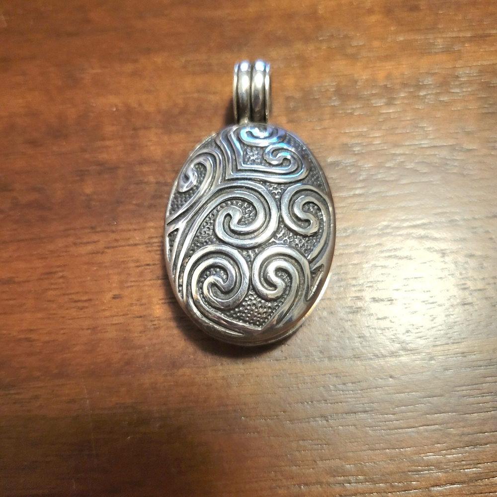 Silpada Silver Spiral Pendant Necklace